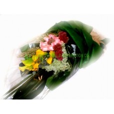 AMS005 - 馬蹄蘭,粉玫瑰花束